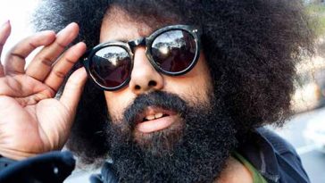 Photo of Reggie Watts outside the PopTech Conference.